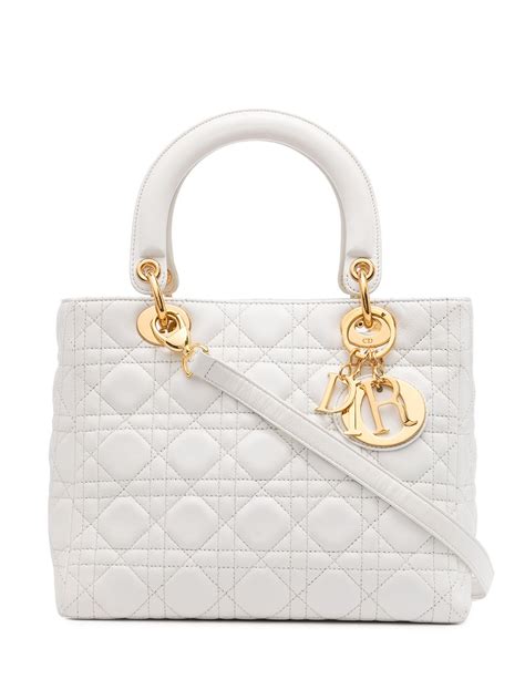 lady dior bag white small|pre owned Lady Dior Bag.